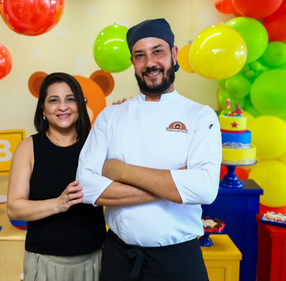 Equipe da Fábrica de Pizza em evento com rodízio